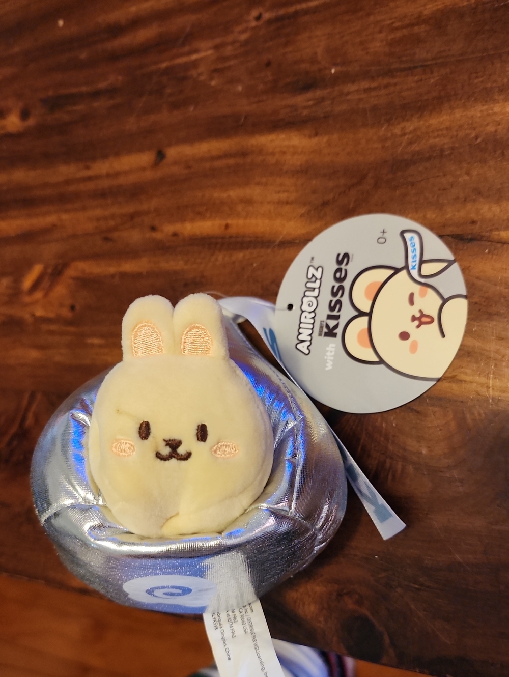 💥NEW Anirollz Kisses Plush Bunny in Silver Nest